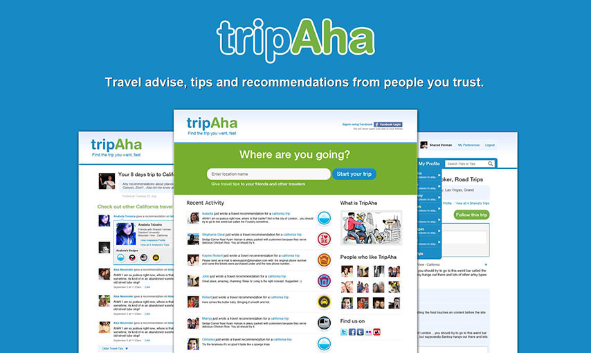 Tripaha web app